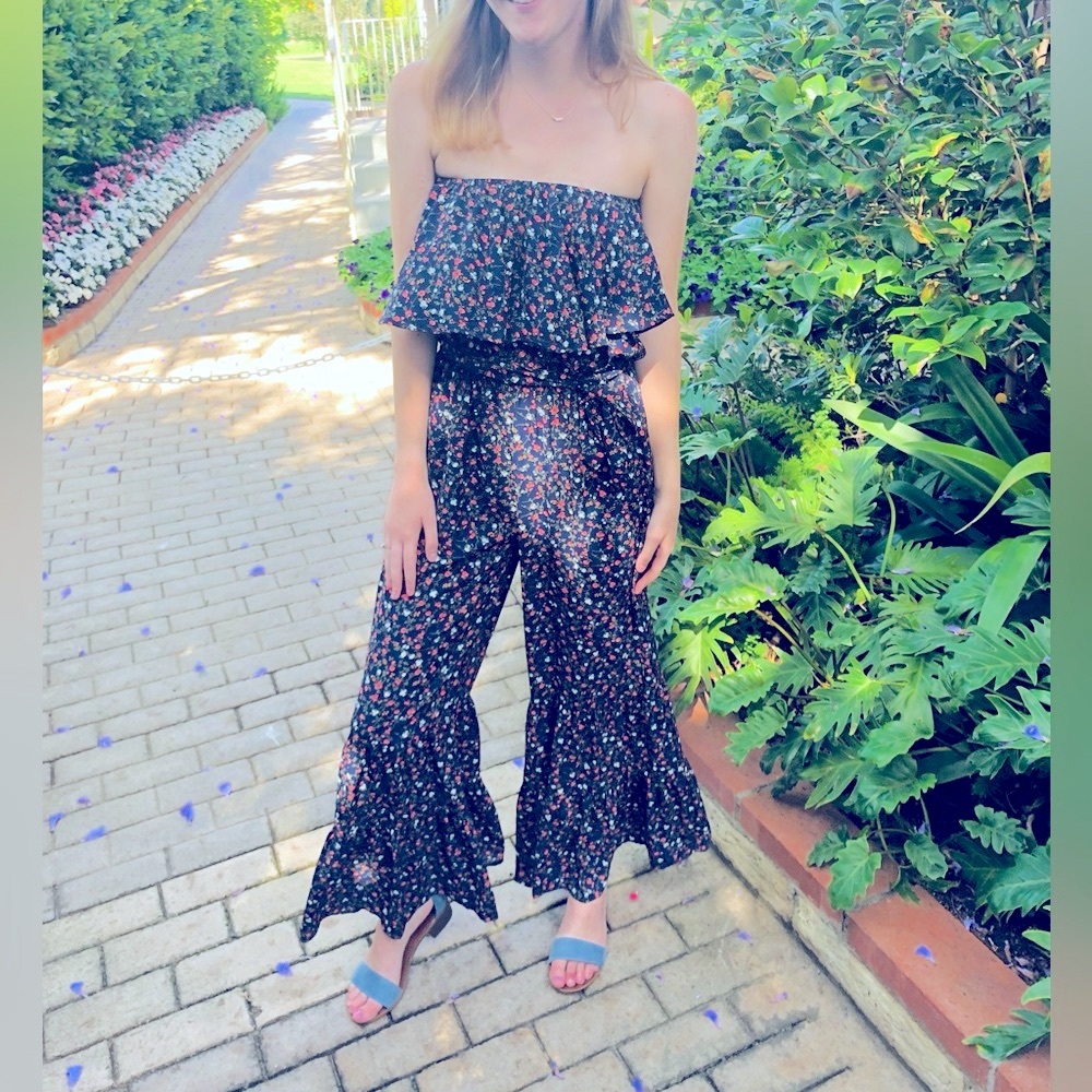 Floral Flare Pant Jumpsuit
